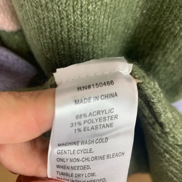 GOLDRAY Colorblock Open Front Cardigan Soft - Picture 6 of 6